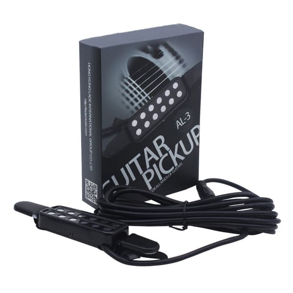Gitar Pickups 6 Hull Lydhull Transduser Forsterker med Kabel, 6.35mm Socket