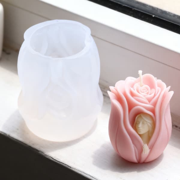Rose Goddess Silikone Lysforme til Håndlavet Lys, Sæbe, Gips Ornament
