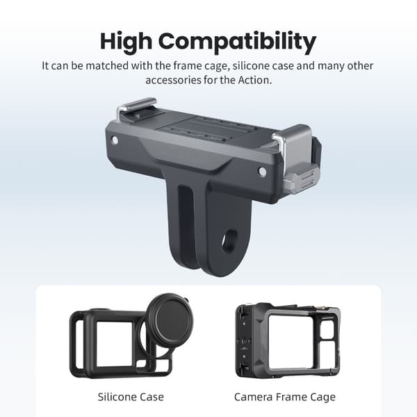 Magnetisk Quick Release Adapter Mount til 360 Action Kamera Tilslutning