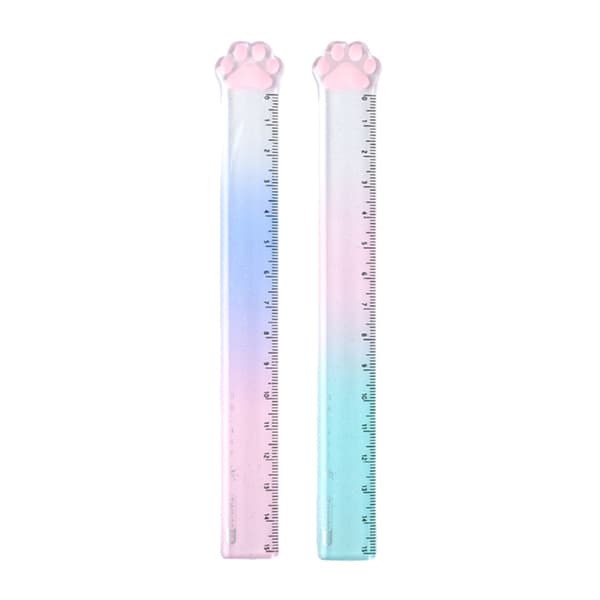 Plast Rak Linjal Math Drafting Linjal för Student Scrapbooking Understrykning