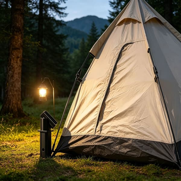 Stödutrustning för utomhusskydd, svart del för campingbruk
