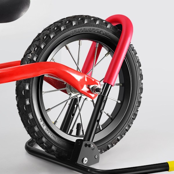 Cykelstativ Gulvstativ Parkeringsstøtte Hjul Fritstående Opbevaringsholder Red