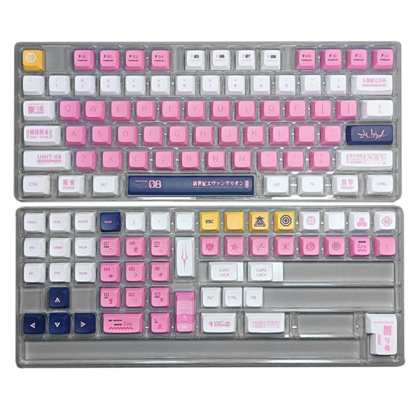128 STK Keycaps XDA Profile EVA 08 Machine Mechanical Keyboard Keycaps DYE-SUB For MX-Switches Gaming Keyboards DIY