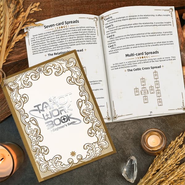 Rituel Notesbog med Prædefinerede Sektioner til Tarot-øvelse