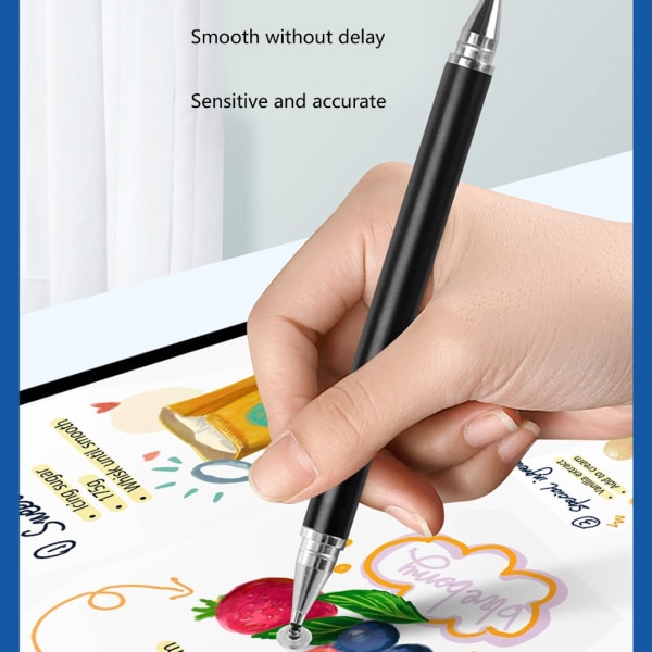 3 i 1 Stylus Universal Draw Tablet Pen Kapacitiv för pennor Pencil Tabletter Black