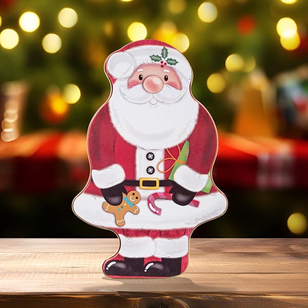 Elegant Jul Tomte Plåtlåda Perfekt För Julklappar