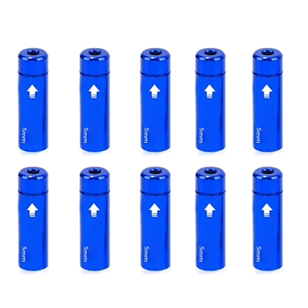 10 st Bromsledningstrådshölje Ändhylsor Bromsledningstrådspetsar Set Blue 5mm