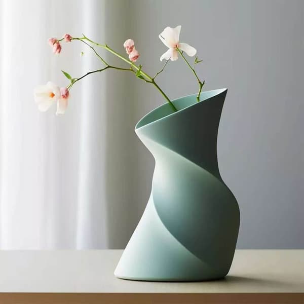 Tilpassbar vridd vase silikonform for DIY harpikskunstprosjekter