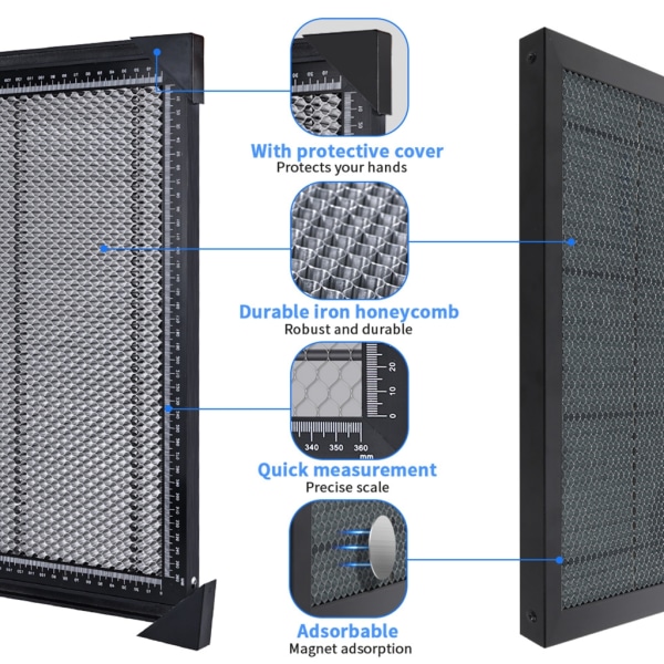 Honeycomb Laser Bed Honeycomb Arbetsbord Honeycomb Arbetspanel Laser Cutter Gravör Slät Edge Cutting Gravering null - 2 30*30