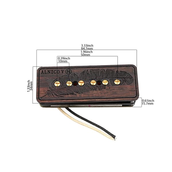 Elektrisk Gitarr Pickup Magnet Hals Mellan Stall Sele Enkelspoliga Pickuper