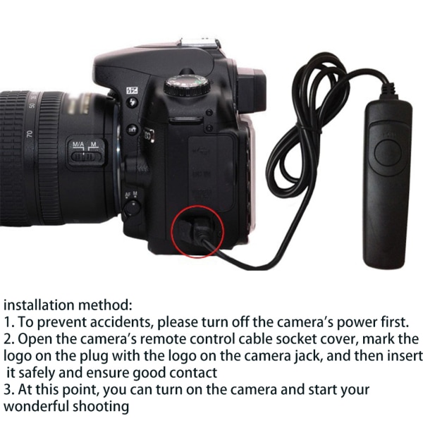 RR-100 Fjärrbrytare, RR100 Trigger Kamera Avtryckare Utlösare Kontrollkabel sladd för Fuji GFX 50R/50S/XT3/XT30/XT2 kameror
