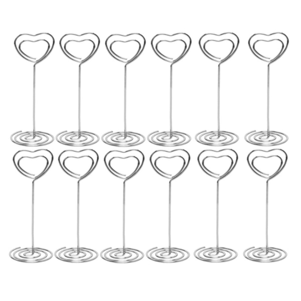 12-tællers navnekortholder metal fotodisplay klips Noter Memoer Stand bord nummer holder til bryllup bord ornamenter