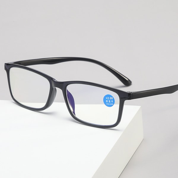 200 graders läsglasögon Helmetallstomme PC-linser Unisex