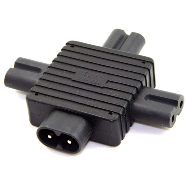 IEC320-C8 hannplugg til IEC320-C7x3 hunnkontaktadapter PDU-server 2-pinners koblingsgrensesnitt Strømforsyningsomformer