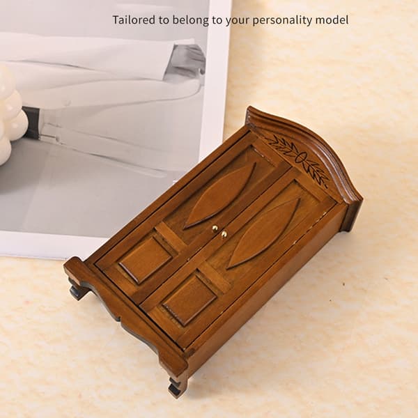 Miniature Møbelgarderobe Model Figur til 1/12 Skala Håndværksprojekt Display