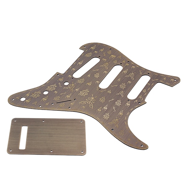 Gitarr plektrumskydd i aluminiumlegering med bakstycke