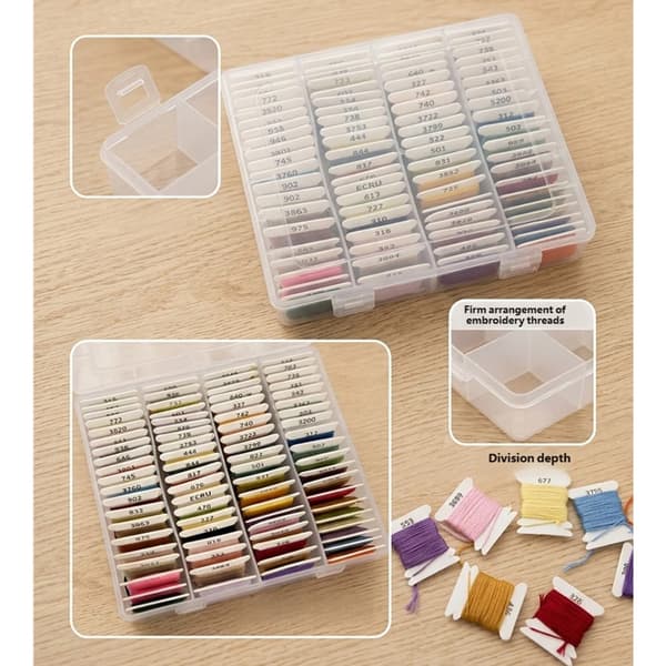 80 farver polyester broderitråd med organiser til håndsøm
