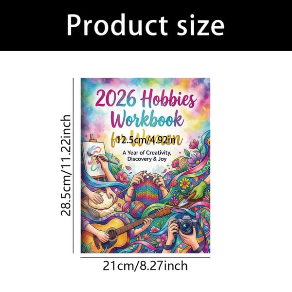 2026 Kvinders Hobby Planner Notesbog Letvægts Bærbar Hobby Journal