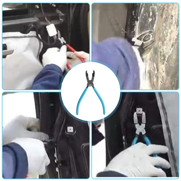Diagonal Klippetang Wire Flush Cutters Bil Push Retainer Rivet Trim Clip Pry Puller Clips Panel Sortiment Puller Bil Karosseriverktøy (Lyseblå)