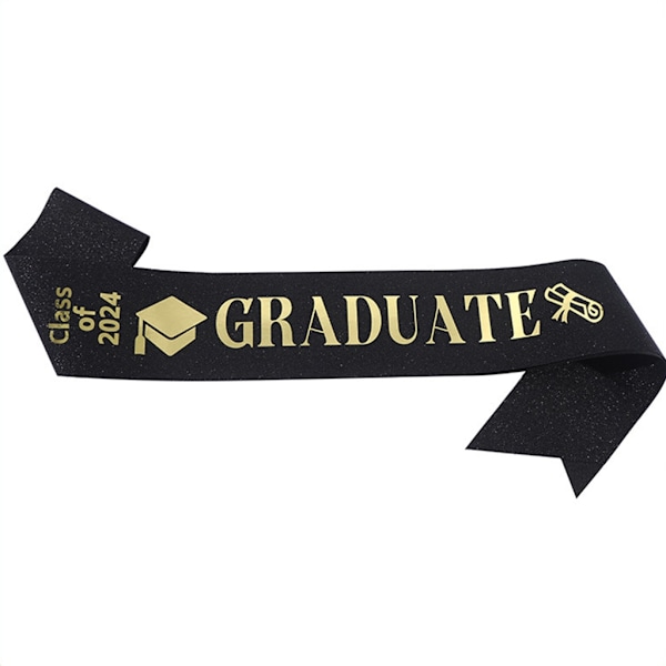 Graduation Stole til akademiske ceremonier College Teens Choir Stole Sort Black