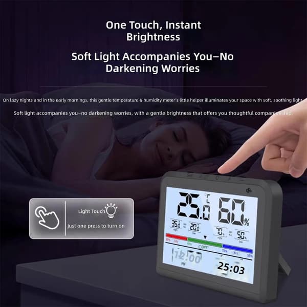 Digitale hygrometertermometre for innendørs klimakontroll og enkel styring