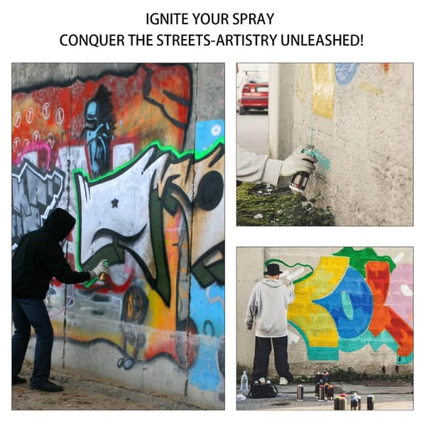 Förpackning med 10 robusta spraymunstycken för graffiti och bilprojekt