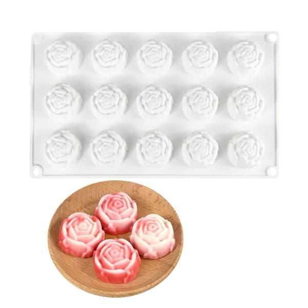 Silikoneform til bagning og slikfremstilling, dessertbageform med flere rum