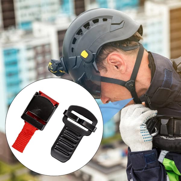 Snabbspänne för hjälmar, set med spännen för hakremmar