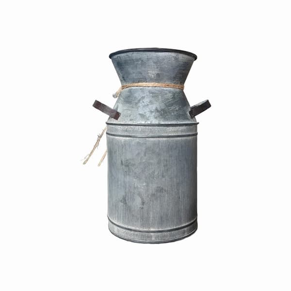 Antik bondegårdsmælkekande dekorative galvaniserede metalvaser til hjemmeudstilling