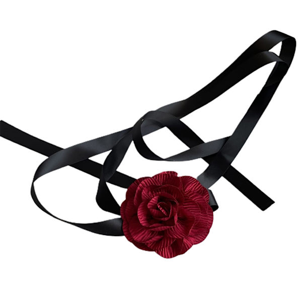 Kvinder Blomsterkrave Choker Stof Blomster Halskæder Kunstige Blomster Chokers Stof Materiale Stof Tilbehør til Kvinder