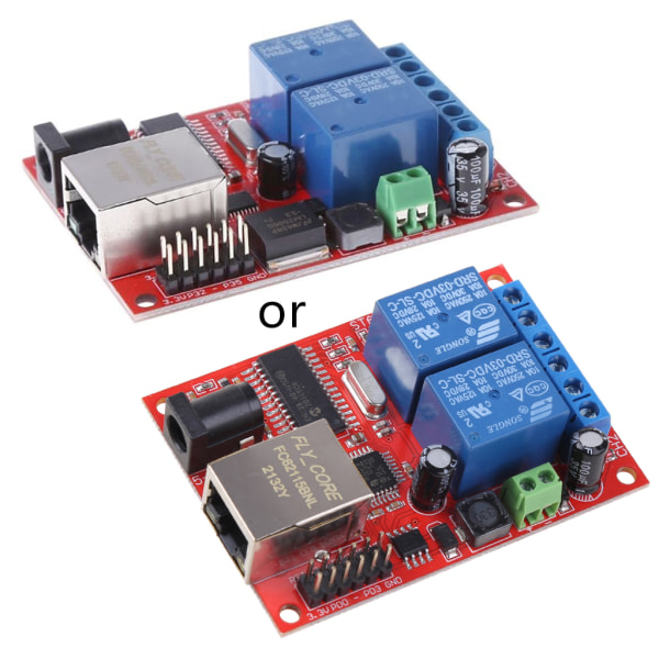 LAN Ethernet 2 Way Relay Board viivekytkin TCP/UDP Controller Module WEB-palvelin