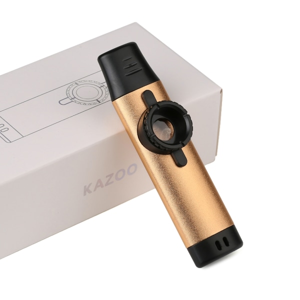 Metal Kazoo Farverig Kazoo Justerbar Tone Kazoo Musikinstrument Gave til Børn Gold