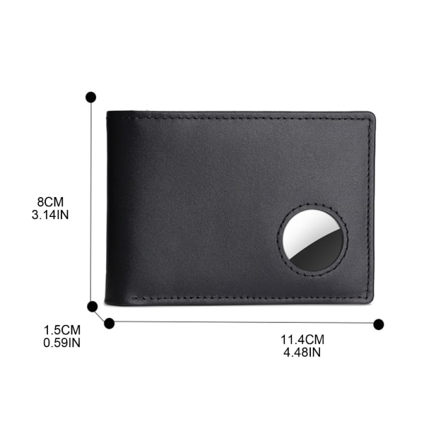 Mote lommebok RFID-blokkeringskortholder metalletui for AirTag A