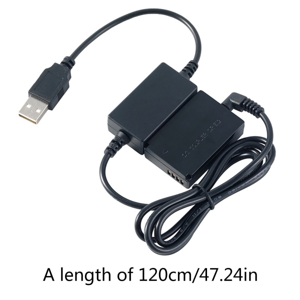 DR-E12 Dummy-batteri för DC Power Bank USB adapterkabel Byte för LP-E12
