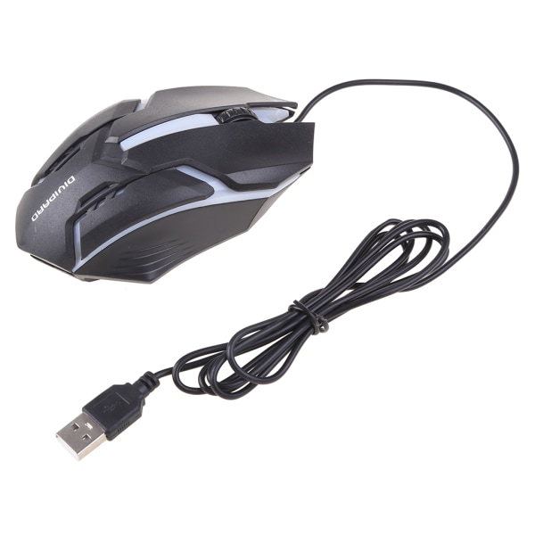 Trådbunden spelmus, andningsljus, ergonomiskt spel USB datormöss för spelare White wired