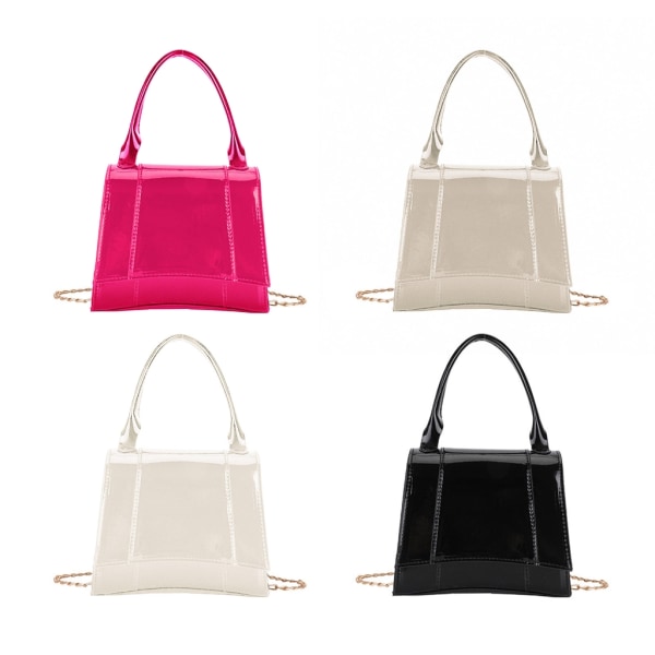 Alle matchende uformelle håndveske for kvinner PU-skinn skulderveske Lady Messenger Bag Silver