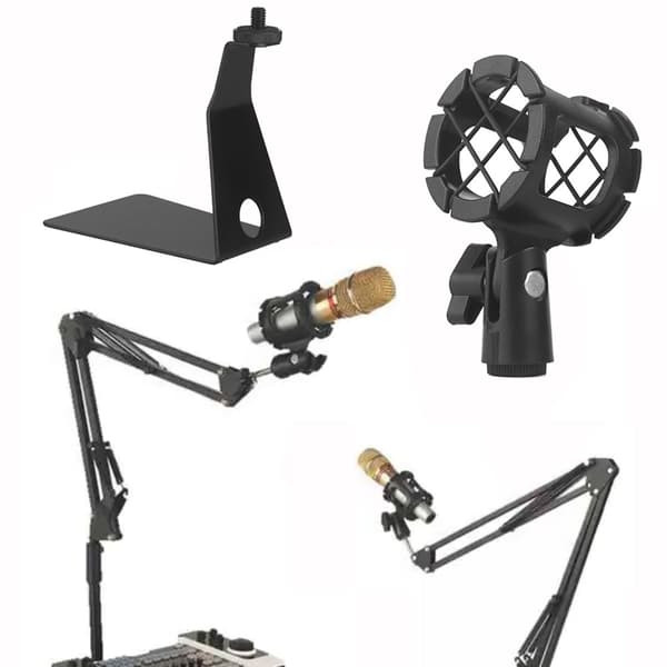 Justerbar mikrofon shock mount clip til Vlog og live streaming opsætninger