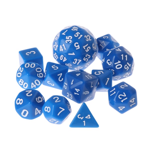 12 stk./sæt Flersidig Polyhedral Terning D4 D6 D8 D10 D12 D20 D24 D30 D60 Dungeons Yellow