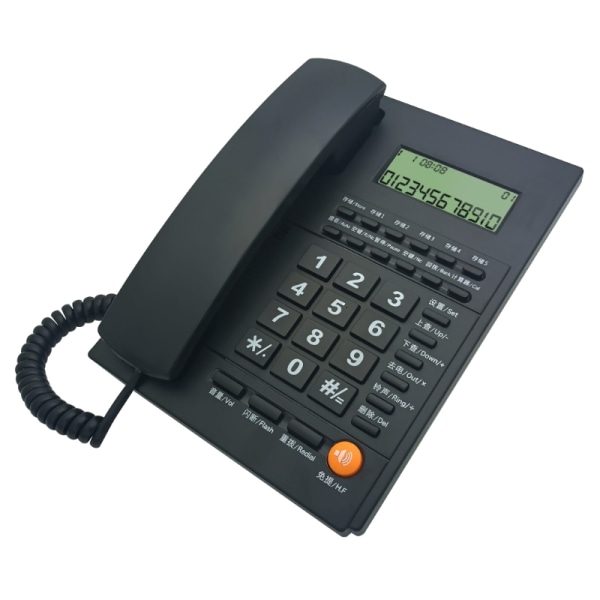 Fast telefon Engelsk sladdtelefon för hem/hotell/kontor, fast uppringares display Energibesparing