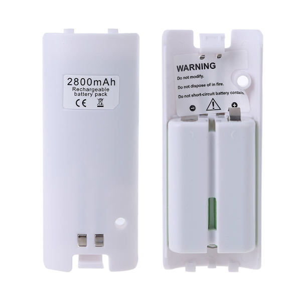 2800 mah trygt oppladbart batteri for WII for WII U spillkonsoll 2 stk/pakke