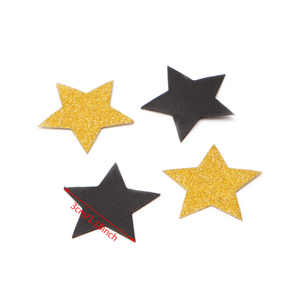 100 st Glitter fem stjärnor papper bord kasta konfetti bröllopsfest dekoration Gold