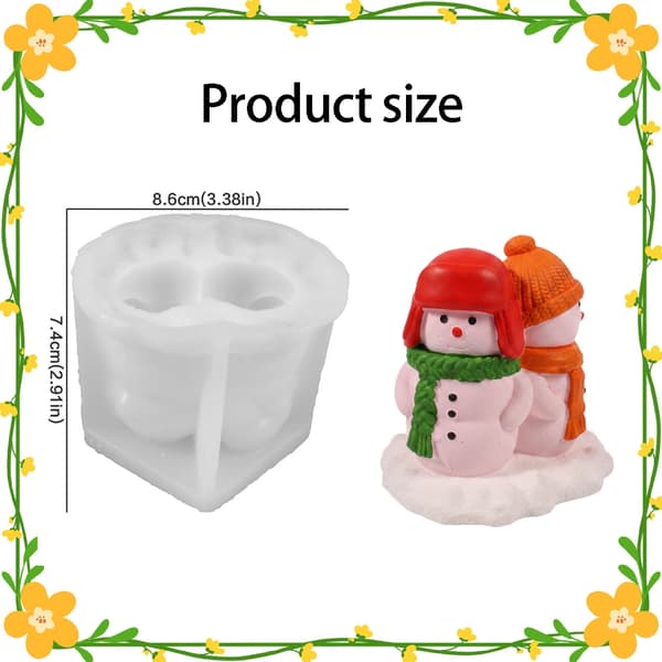 2-pack silikonform snögubbe säker hantverksklass användning