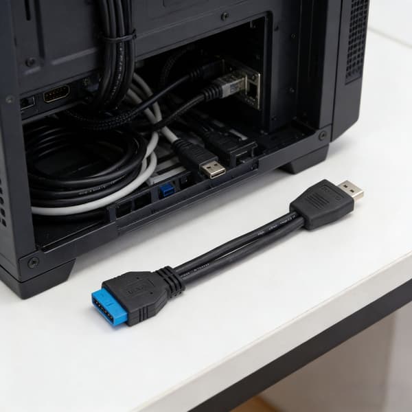 Hurtig USB3.0 19-bens han-hun-adapterkabel ideel til computerbygninger