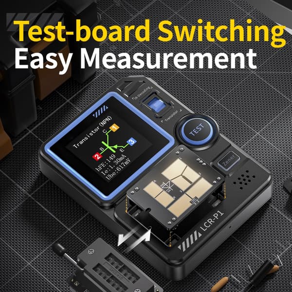 Høy Presis LCRP1 Transistortester for Diode Trioder FET-er med Dataeksport