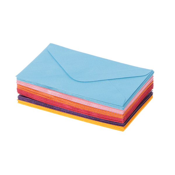 Set med 50 färgglada kuvert blandade färger för bröllop/ baby shower inbjudan Födelsedagskort Brev Organizer