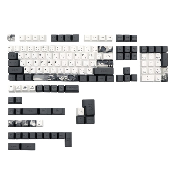 140 nycklar bläck Lotus för Key Caps Japansk PBT Dye Subbed OEM Profil Keycaps För MX Switchar Mekaniskt tangentbord Keycap S