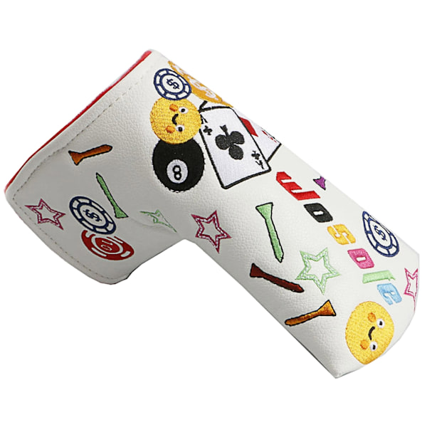 Golf Blade Putters Cover Headcover Club Protector Magnetiske Bar Lukninger White 2
