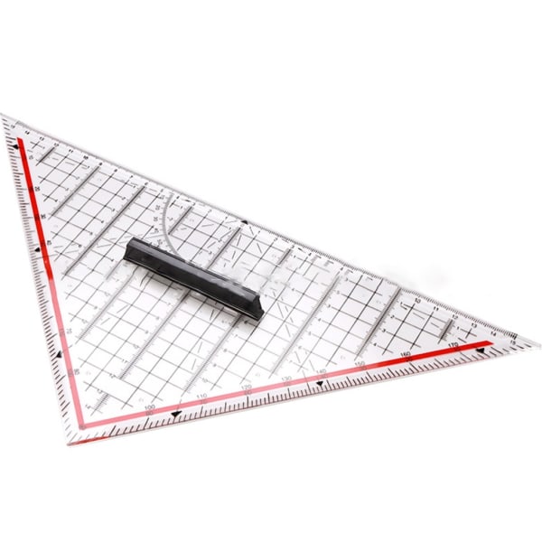 30 cm Plast vinkelmåler trekant linealer Firkantet sæt med håndtag til skolekontoret null - 20cm