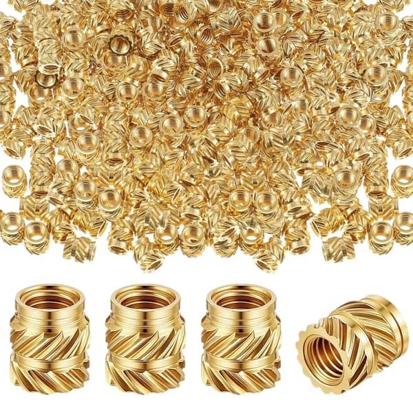 200 kpl kierreosia 3 mm:n uurrettu 3D-tulostusmutteri metalliset upotusmutterit