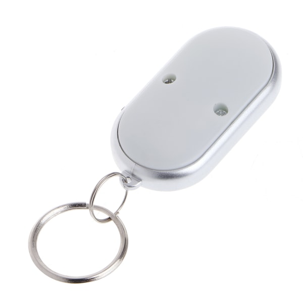Vit LED för Key Finder Locator för Key Tag Anti-förlorad ljudinduktion LED Blinkande Pipande Nyckelring för manlig kvinnlig dail